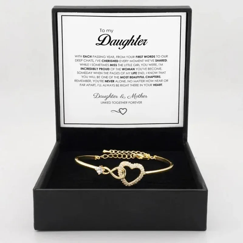 Infinity Heart Daughter Bracelet